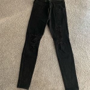 Nordstrom Black Ripped Skinny Jeans